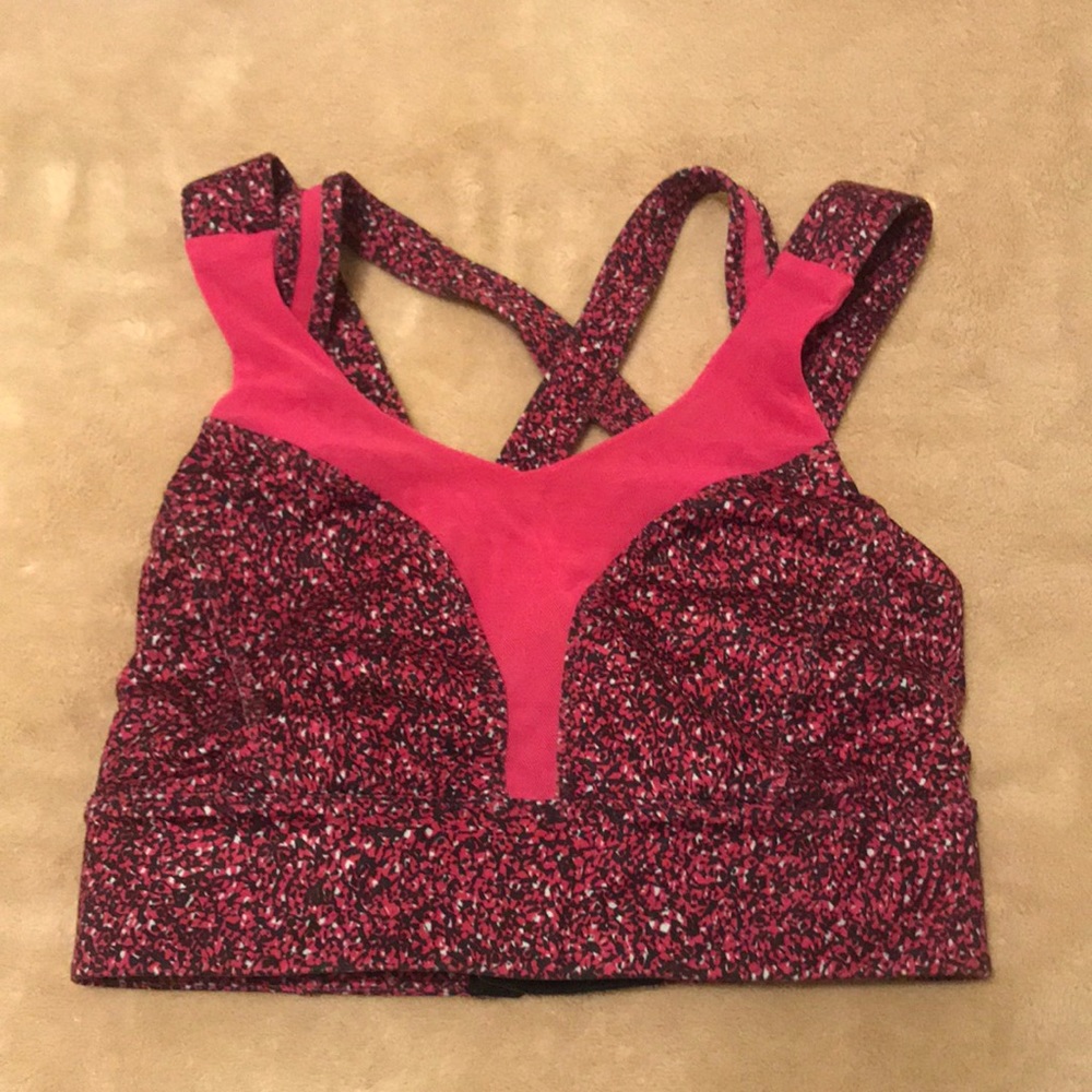 Lululemon Sports bra floral pink